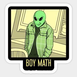 funny boy math meme, girl math Sticker